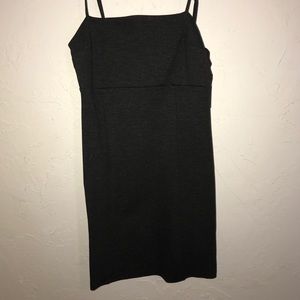 dark grey/black fitted mini dress